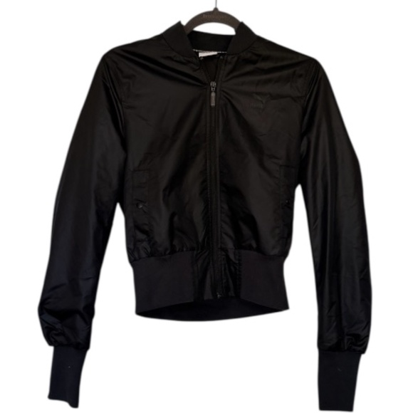 Puma Sport Womans Activewear Black Zip-up Bomber Jacket SZ XS - Picture 2 of 11